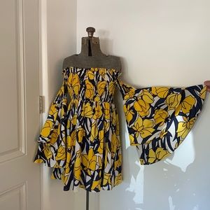 L’ATISTE by Amy Off Shoulder Dress Flared Arms M